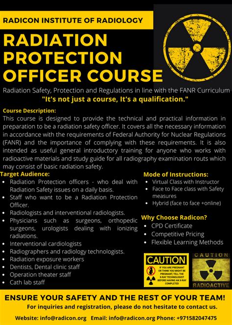 Advanced Radiation Safety Officer Training