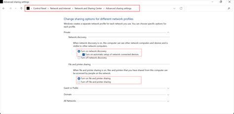 Pengaturan Advanced Sharing Permissions