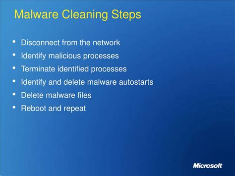 Advanced Steps: Cleaning Up Malware