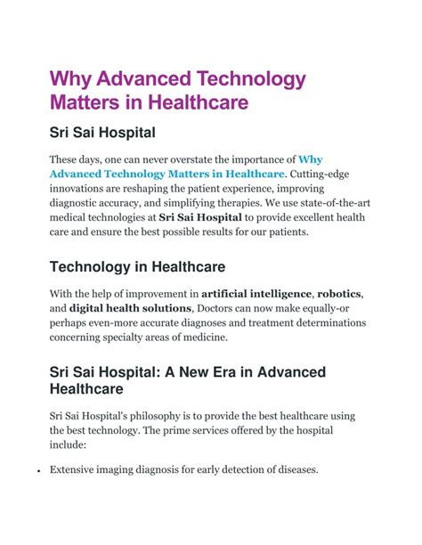 Advanced Technology Matters