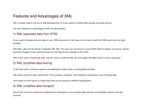 Advantages Using XML with JavaScript