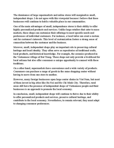 Advantages of Independent Shops