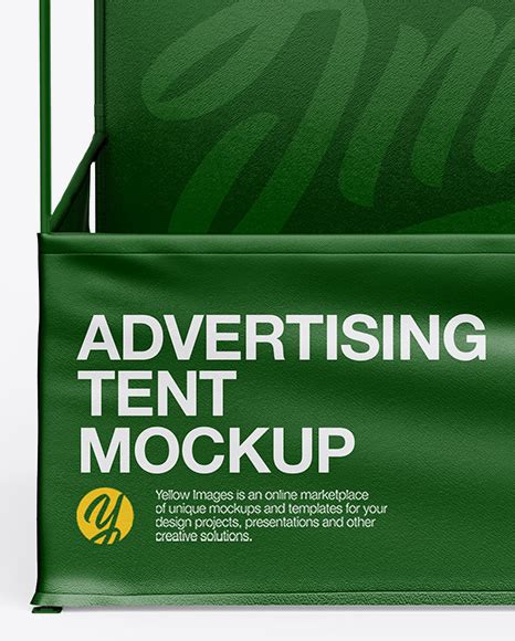 Advertising Display Tent Mockup Front View High-Angle Shot