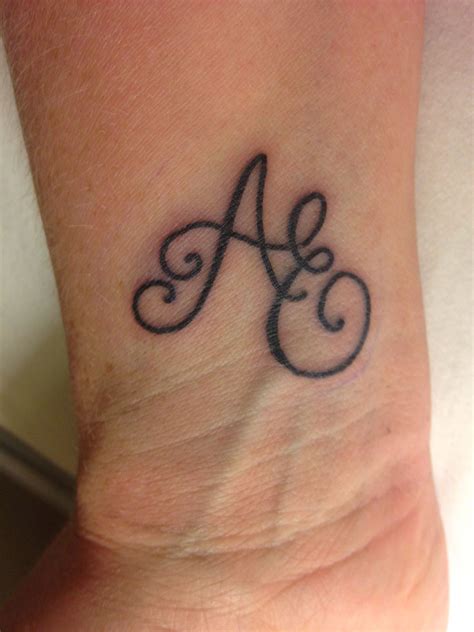My new tattoo! My initials, AE, same as my children