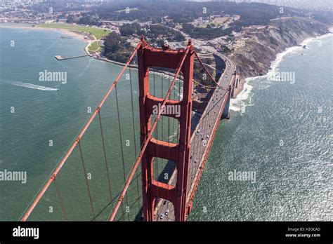 Aerial View of Golden Gate Bridge
