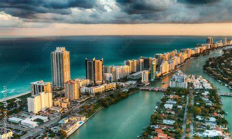 Aerial View of Miami Beach