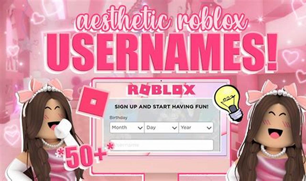 Aesthetic Roblox Usernames 2024