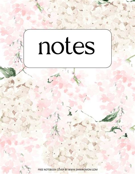 Aesthetic Printable Notebook Covers