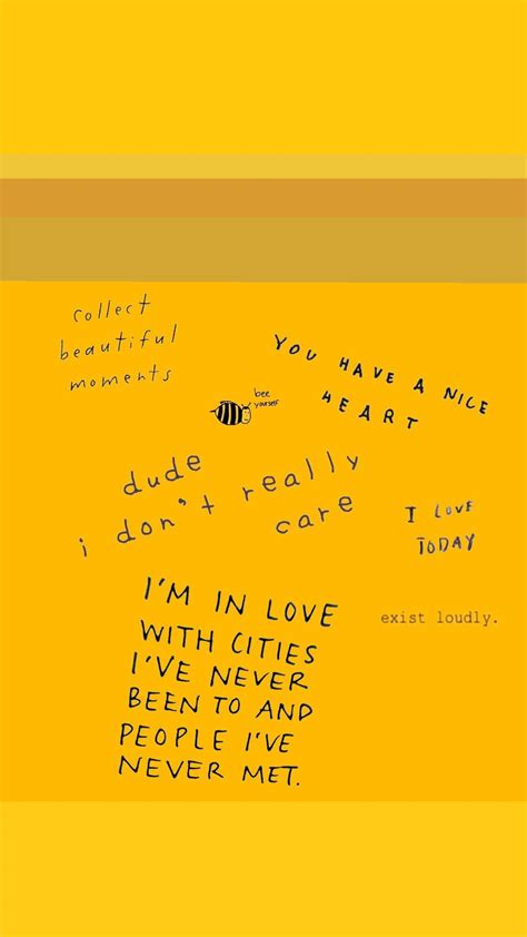 Aesthetic Quotes Yellow Background