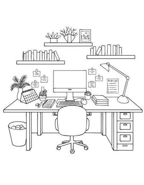 Aesthetic Room Coloring Pages