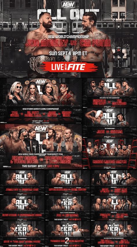 The Ultimate Clash of Champions: Unleashing the Intense Energy of AEW All Out 2022 Card