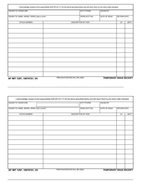 Af Form 1297 Printable
