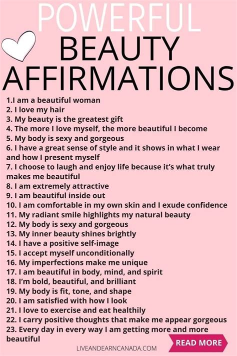Affirmations For Beauty