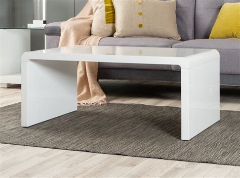 Affordable Narrow White Coffee Table