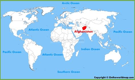 Afghanistan On A World Map