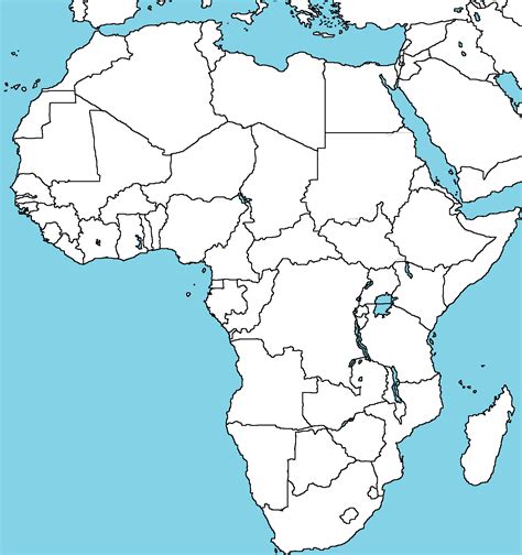 Africa Map Blank Printable