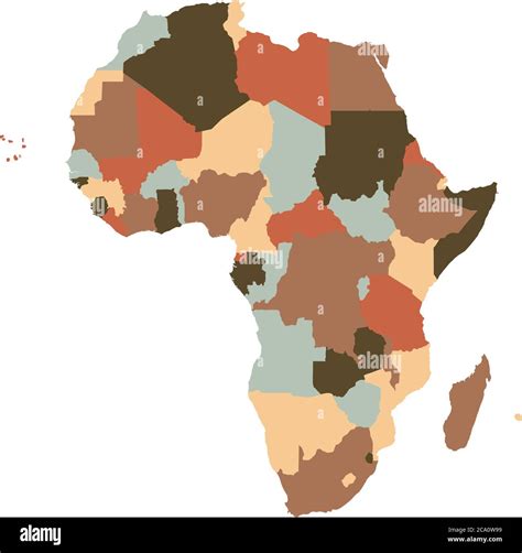 Vector Africa detailed map stock vector. Illustration of territory