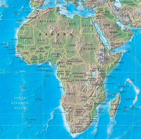 Printable Map of Africa Physical Maps Free Printable Maps & Atlas
