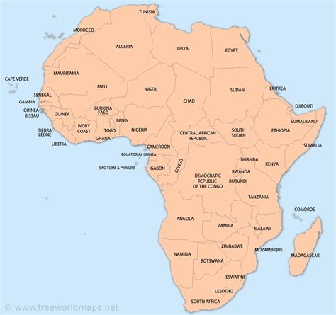 Map Of Africa No Labels Map Of Africa