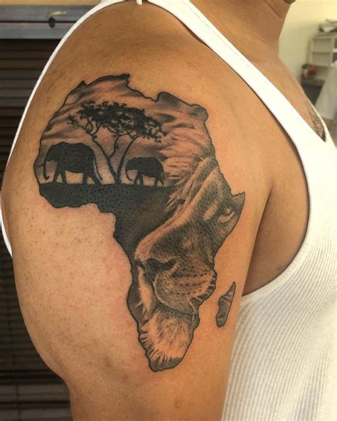 Back Tattoo of Africa chppdxscrwd Africa tattoos