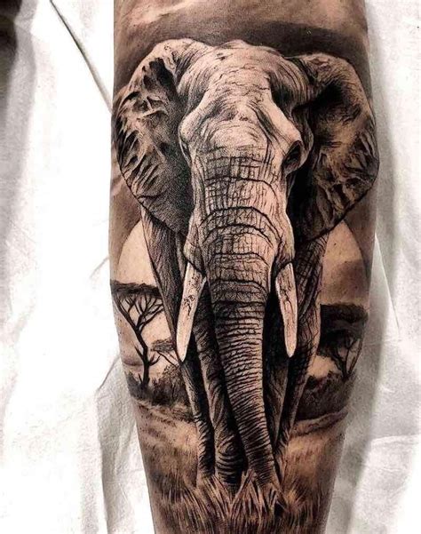 125 African Elephant Tattoo Designs to Express the Power