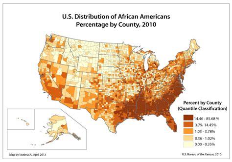 Percent Black by USA county Map, History geography, World geography
