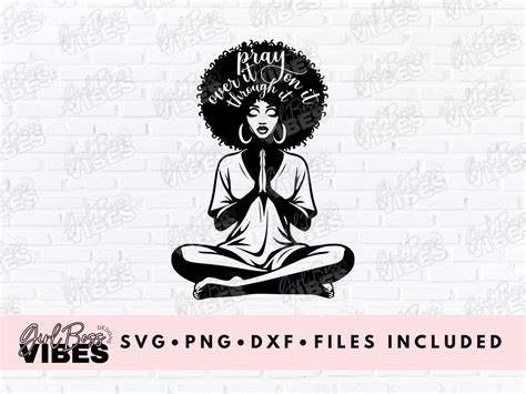 Download African American Woman Praying DXF Files