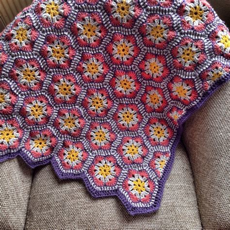 African Flower Blanket Crochet