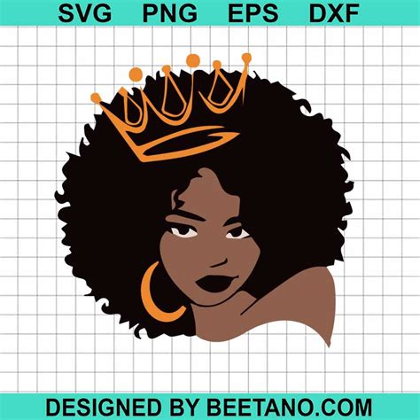 Unleash the Royal Beauty: Get Your Hands on Our Stunning Afro Queen SVG Collection