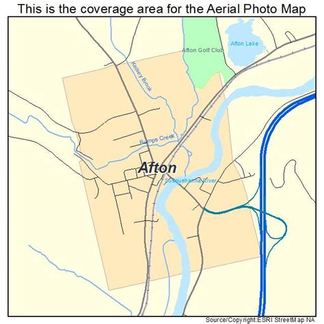Aerial Photography Map of Afton, NY New York