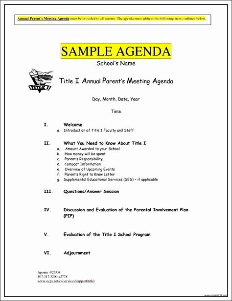 Agenda Template Word 2007: Simplify Your Meeting Planning