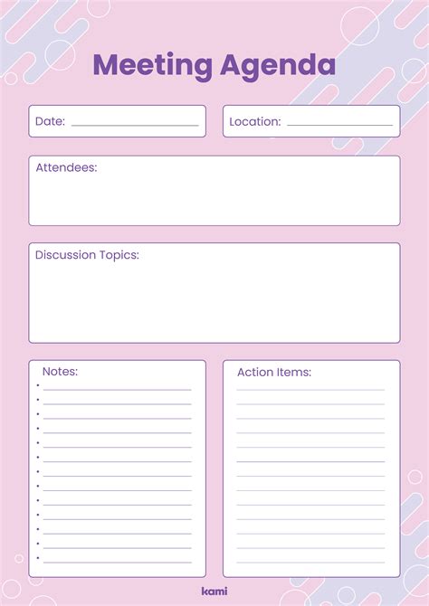 Agenda Template Xls Template Business Format