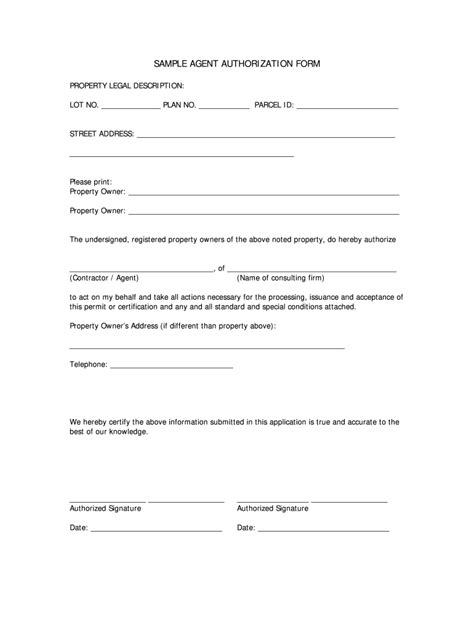Agent Authorization Form