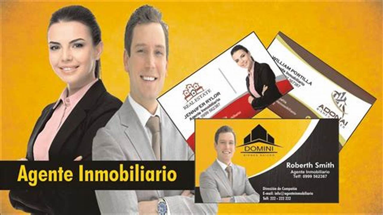 Agente Inmobiliario Modelos De Tarjetas De Presentacion Inmobiliarias