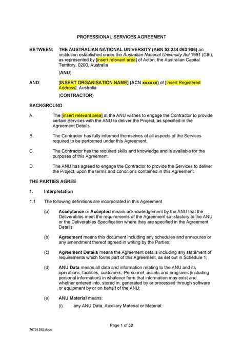 New form agreement letter 296