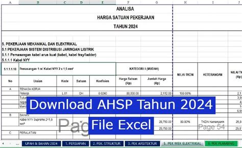 Ahsp 2018 Excel