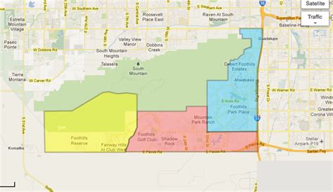 Ahwatukee Arizona Zip Code Map