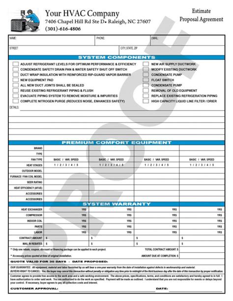 HVAC Invoice Template Free in 2020 Hvac, Air conditioning services