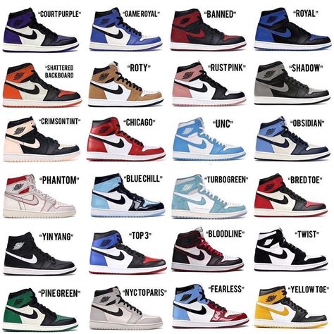 Air Jordan 1 Colorways