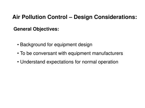 Air Pollution Control: A Design Approach Highlights