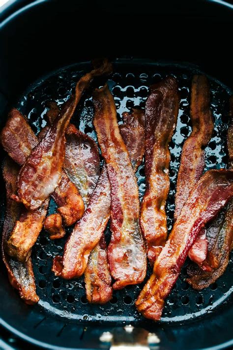 Air-frying bacon