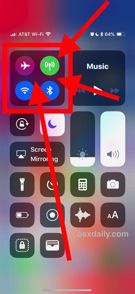 AirDrop Icon in Control Center