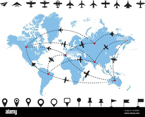 Flight Map Of The World Map