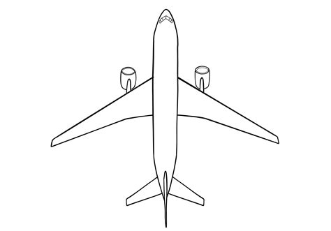Airplane Drawing From Above