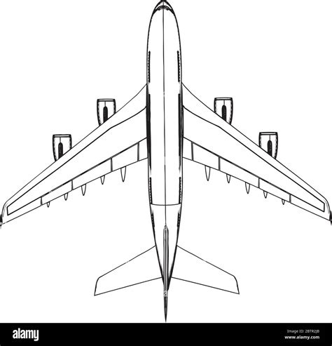 Airplane Drawing Top View