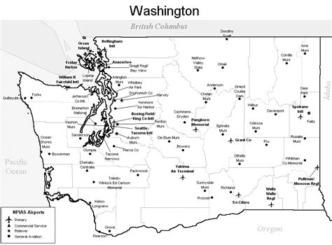 Airports In Washington Map