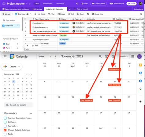 Airtable Google Calendar