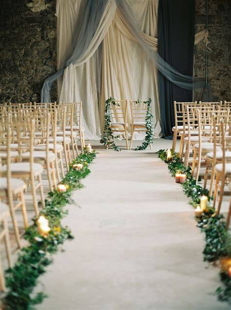 DIY Fall Wedding Aisle Decorations