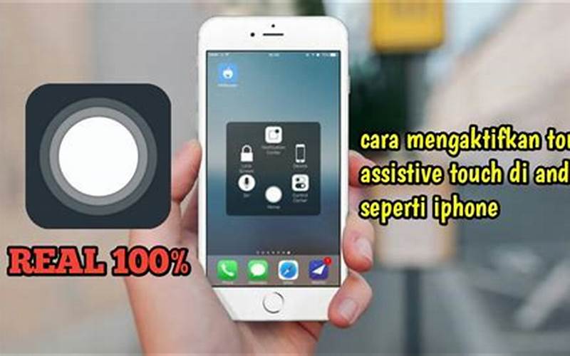 Aktifkan Assistive Touch Dengan Toggle Button Di Sebelah Atas Layar