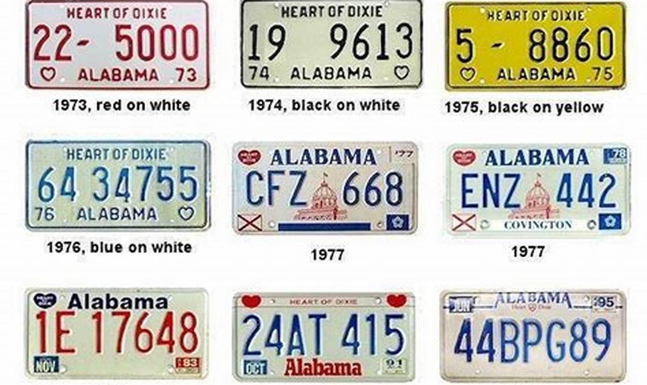 Alabama License Plate Options 2024